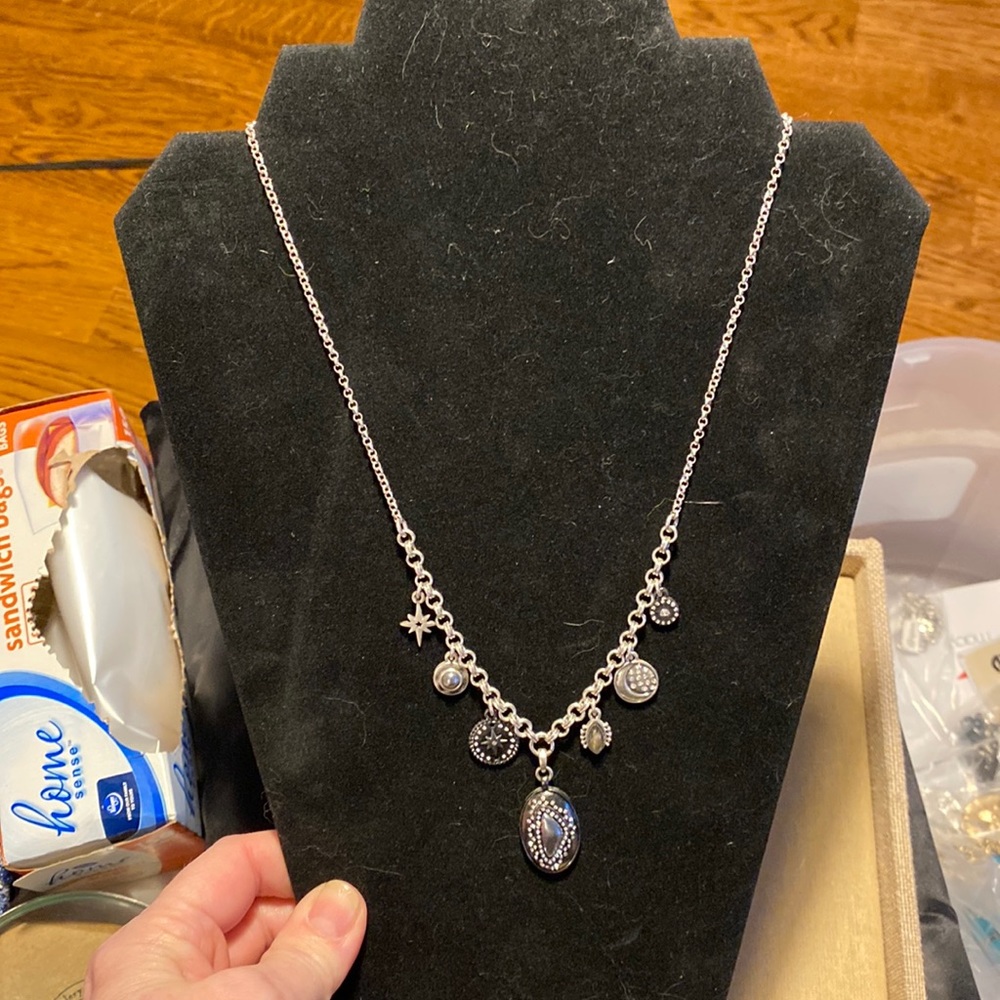 NWT Lucky Brand silver charm necklace